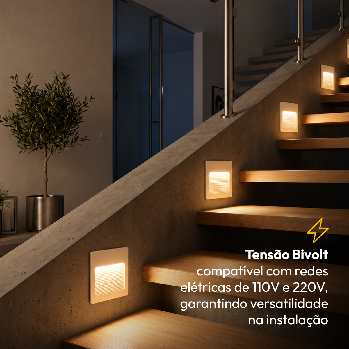 Balizador Led Guia 4x4 2w 3000K Branco Quente Bivolt Ip65 Branco Fosco Alut - ALUT