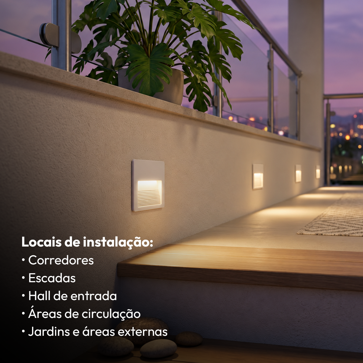 Balizador Led Guia 4x4 2w 3000K Branco Quente Bivolt Ip65 Branco Fosco Alut - ALUT