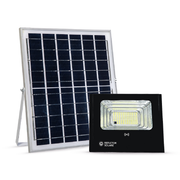 Refletor Placa Solar Led Com Sensor 100w 6500k Branco Frio Alut