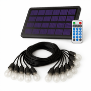 Varal Luz solar recarregável 15m 30 Lâmpada 15w 2700k Branco Quente Alut