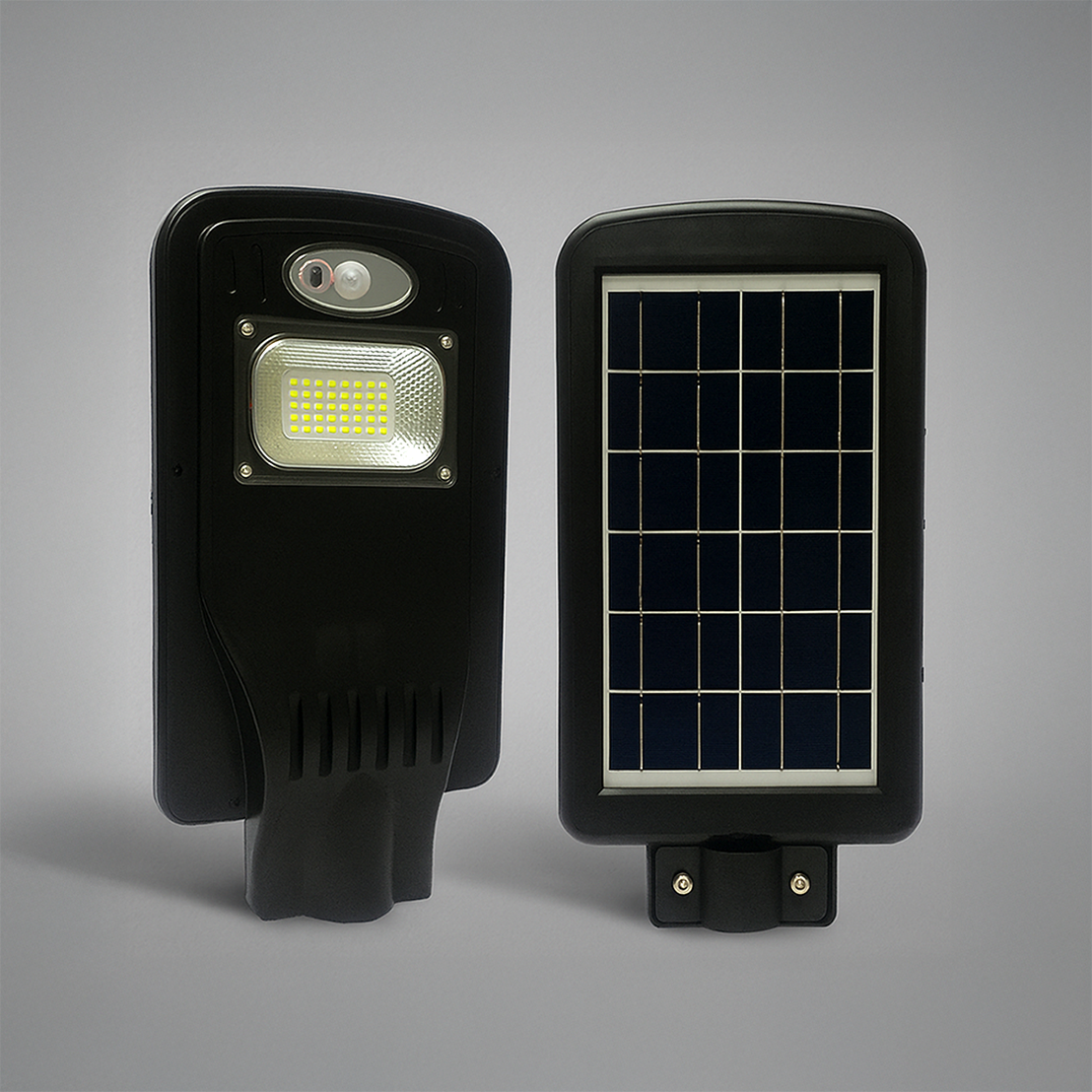 Luminária Led Poste Solar Branco Frio 6500k 40w Ip65 Alut