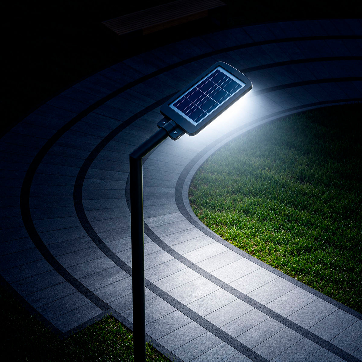 Luminária Led Poste Solar 60w IP65 6500k Branco Frio Alut
