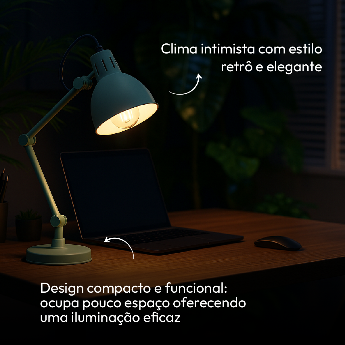 Luminária De Mesa Led Lumix Azul Bivolt 25w E27 Alut