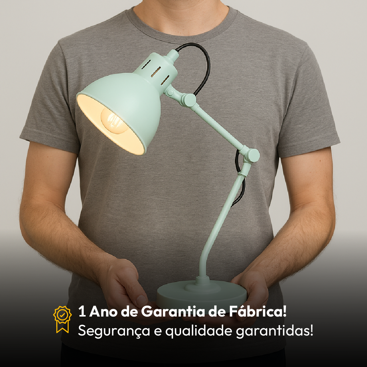 Luminária De Mesa Led Lumix Azul Bivolt 25w E27 Alut