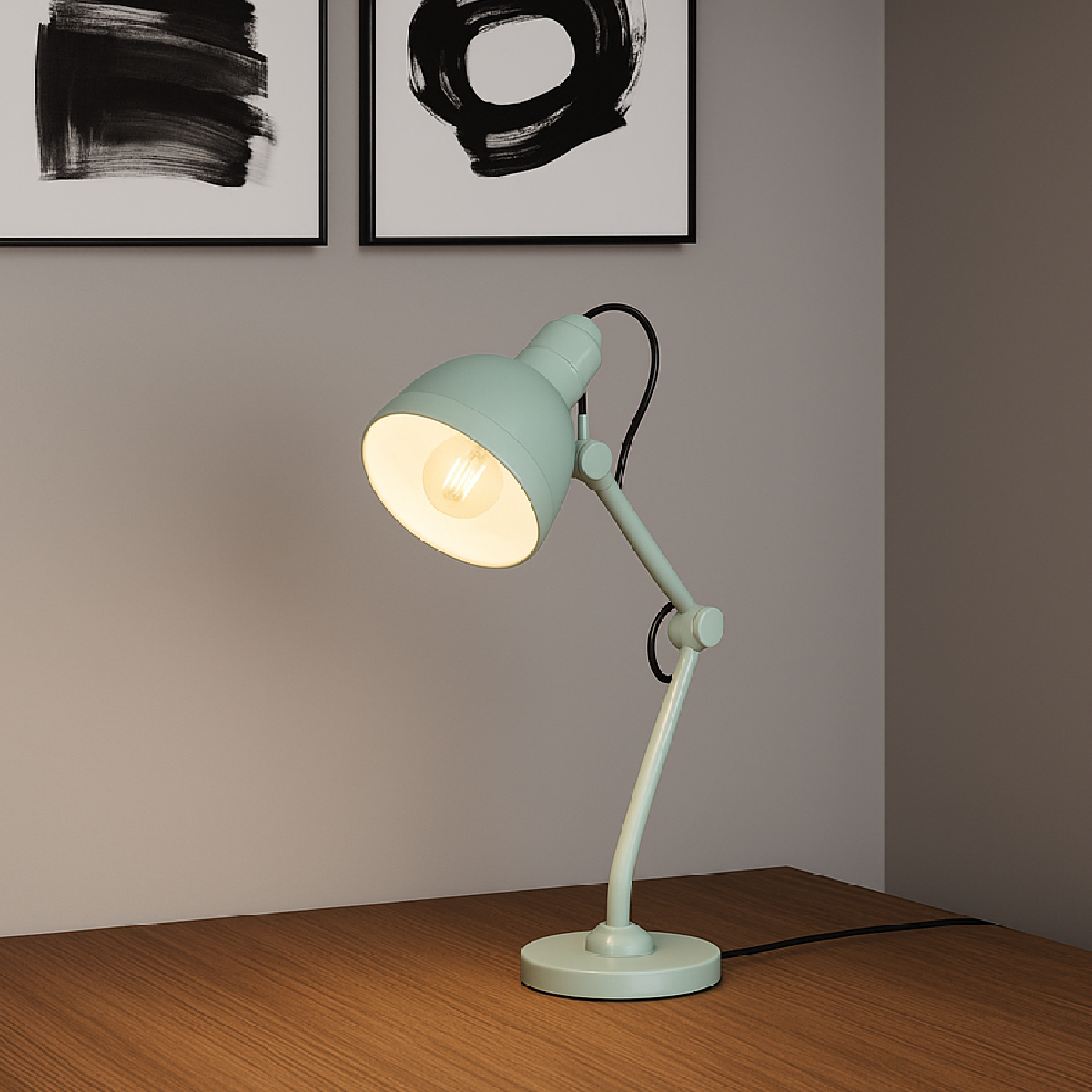 Luminária De Mesa Led Lumix Azul Bivolt 25w E27 Alut