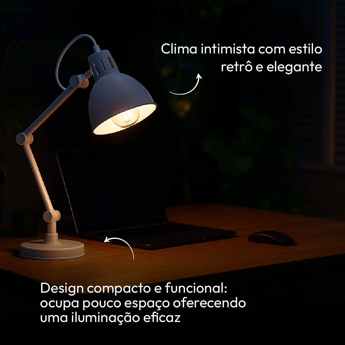 Luminária De Mesa Led Lumix Branco Bivolt 25w E27 Alut