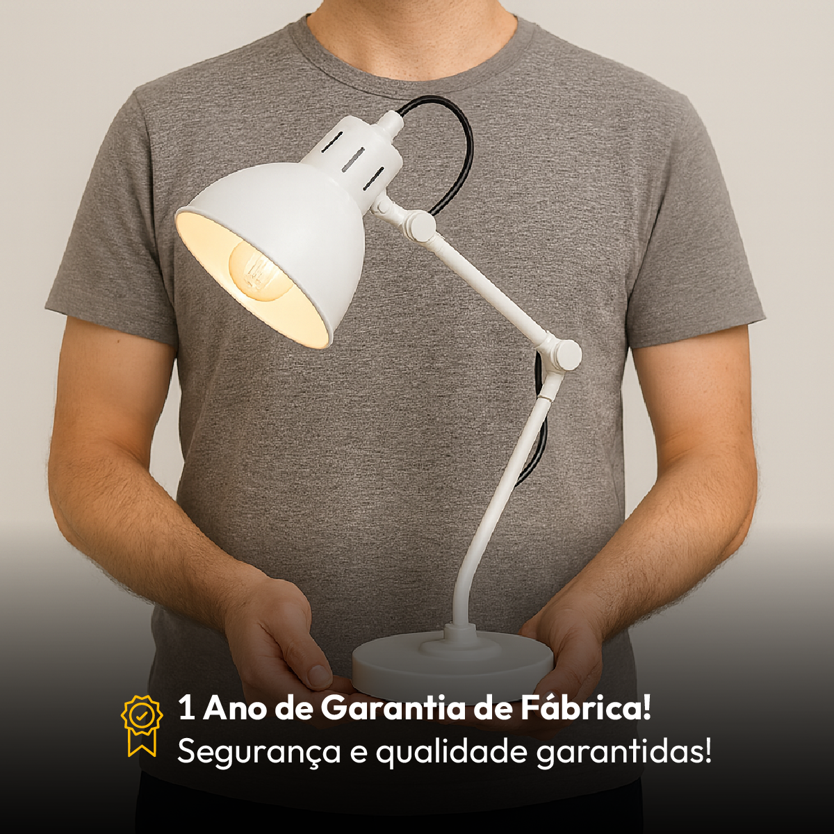 Luminária De Mesa Led Lumix Branco Bivolt 25w E27 Alut