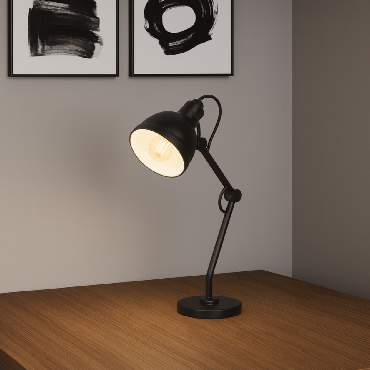 Luminária De Mesa Led Lumix Preto Bivolt 25w E27 Alut