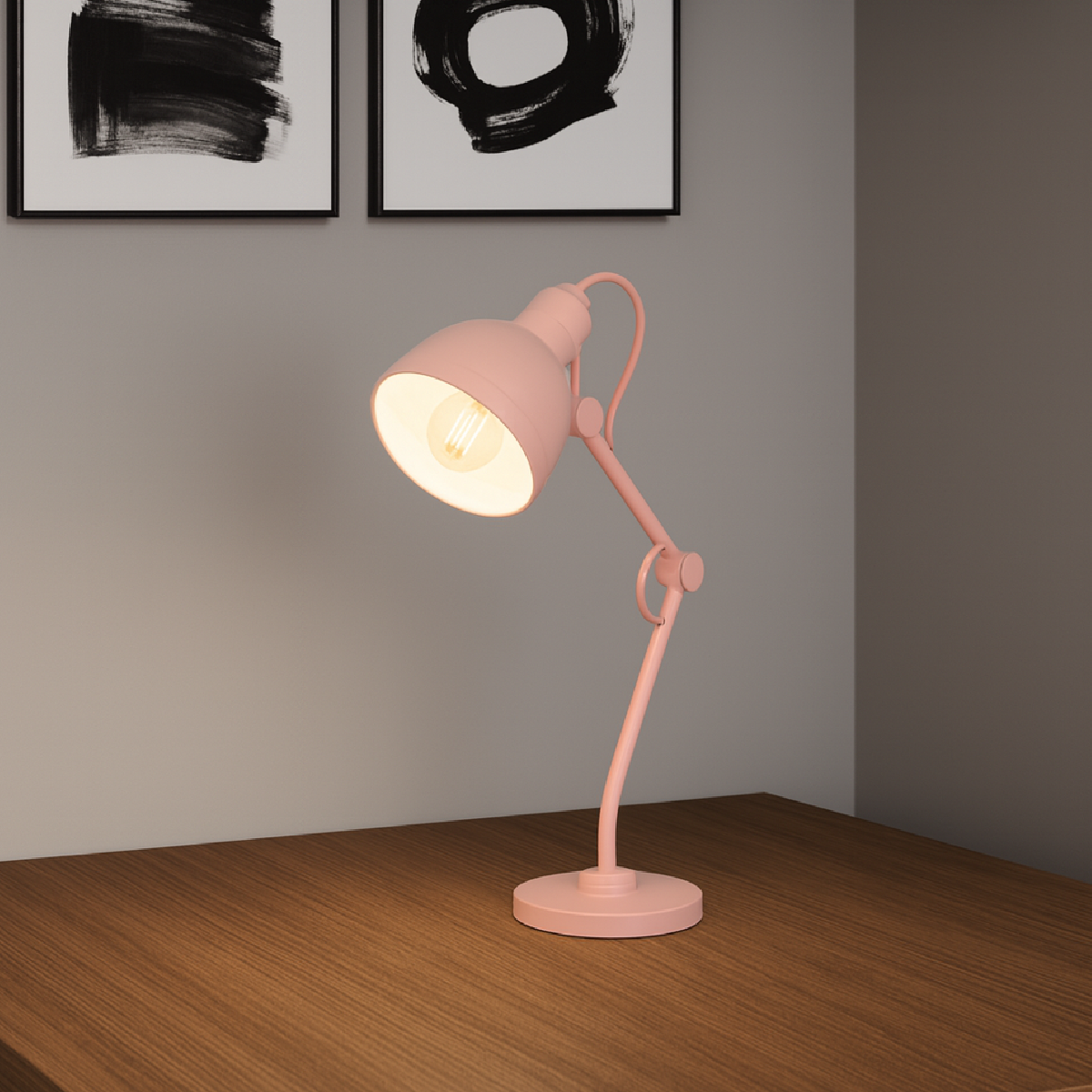 Luminária De Mesa Led Lumix Rosa Bivolt 25w E27 Alut