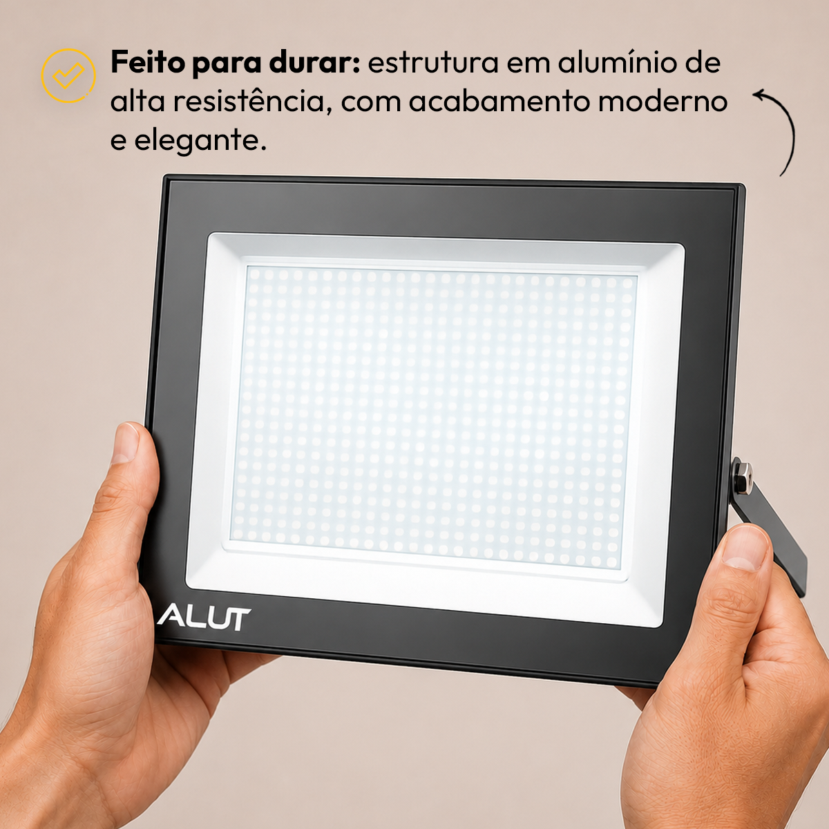 Refletor Led Slim 250w Branco Frio 6500k Branco Frio Bivolt IP65 Alut