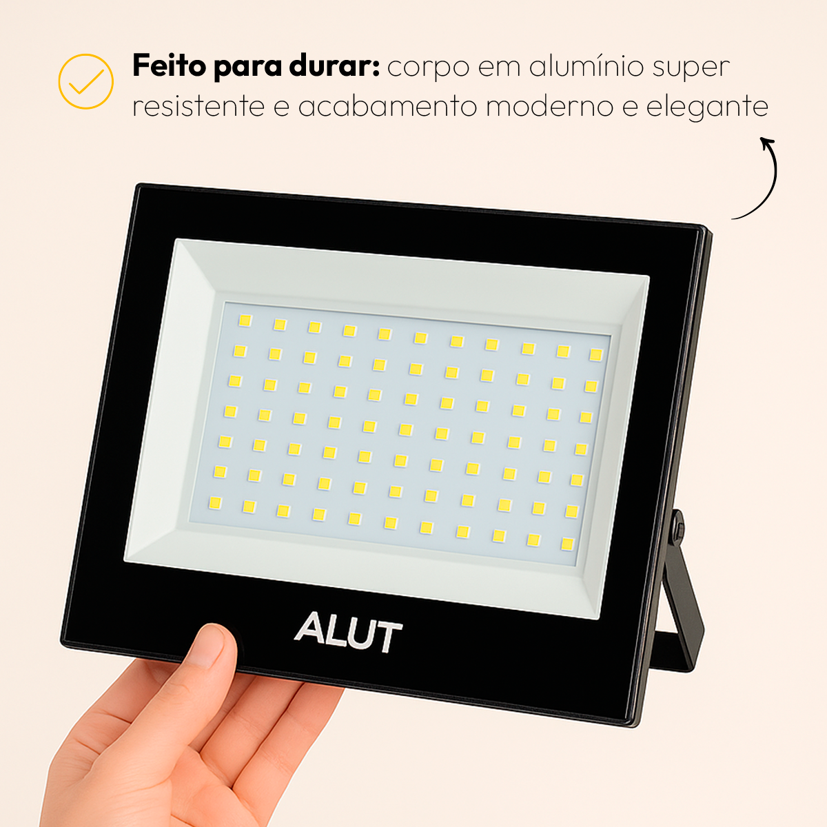 Refletor Led Slim 250w Branco Frio 6500k Bivolt IP65 Alut