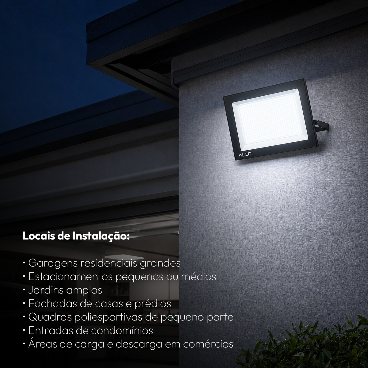 Refletor Led Slim 250w Branco Frio 6500k Branco Frio Bivolt IP65 Alut