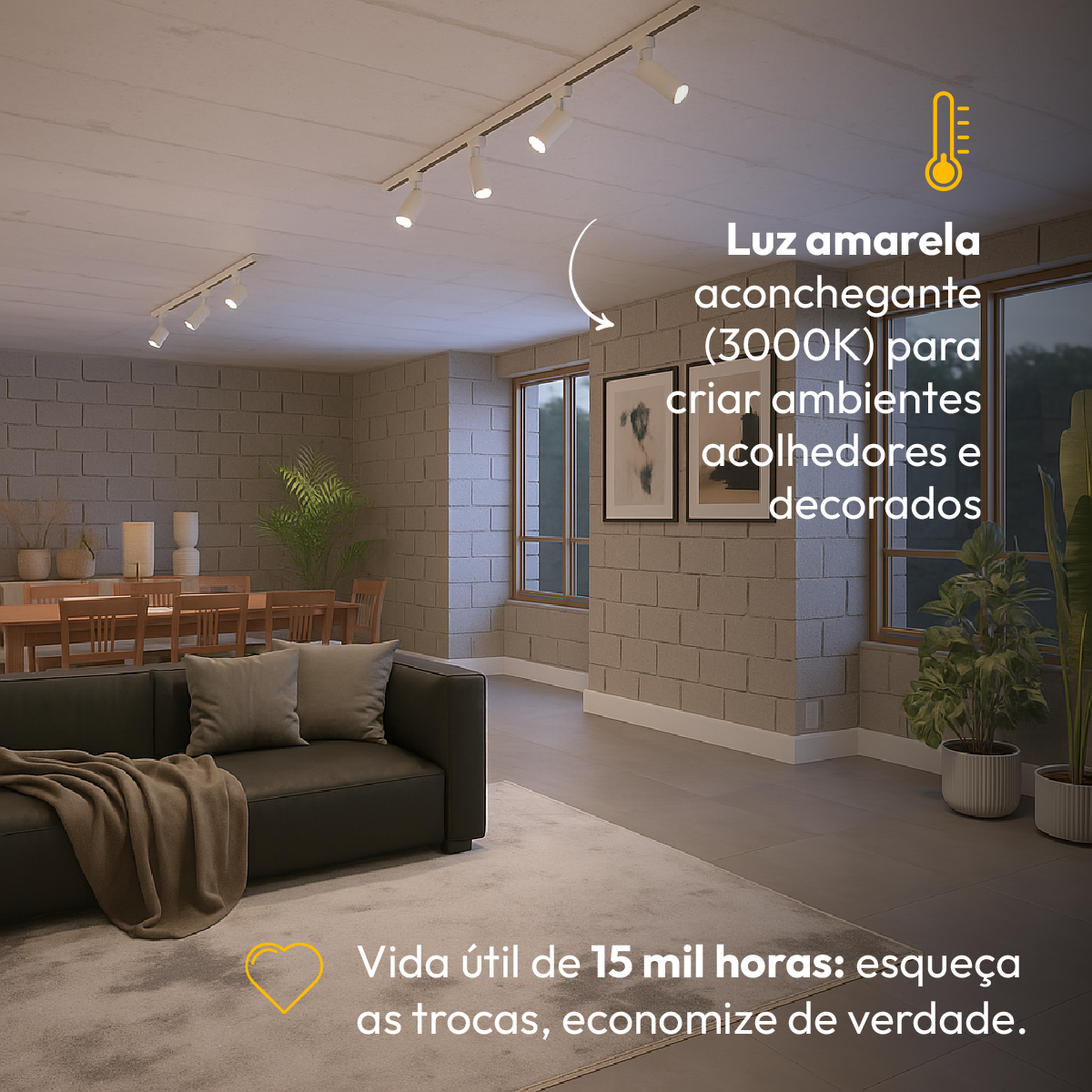 kit Trilho Eletrificado Click 1m + 3 Spots 5w 3000k Alut