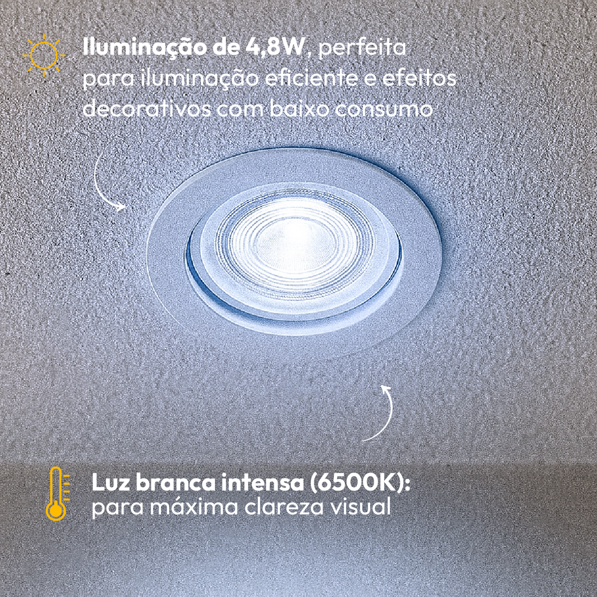 Kit 10 Lampada Led Dicróica MR16 4,8w 6500k Branco Frio GU10 110v/220v Preto Alut By Avant