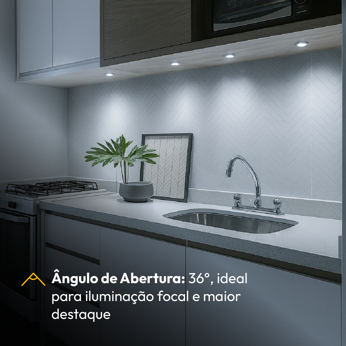 Kit 10 Lampada Led Dicróica MR16 4,8w 6500k Branco Frio GU10 110v/220v Preto Alut By Avant