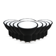 Kit 10 Lampada Led Dicróica MR16 4,8w 6500k Branco Frio GU10 110v/220v Preto Alut By Avant