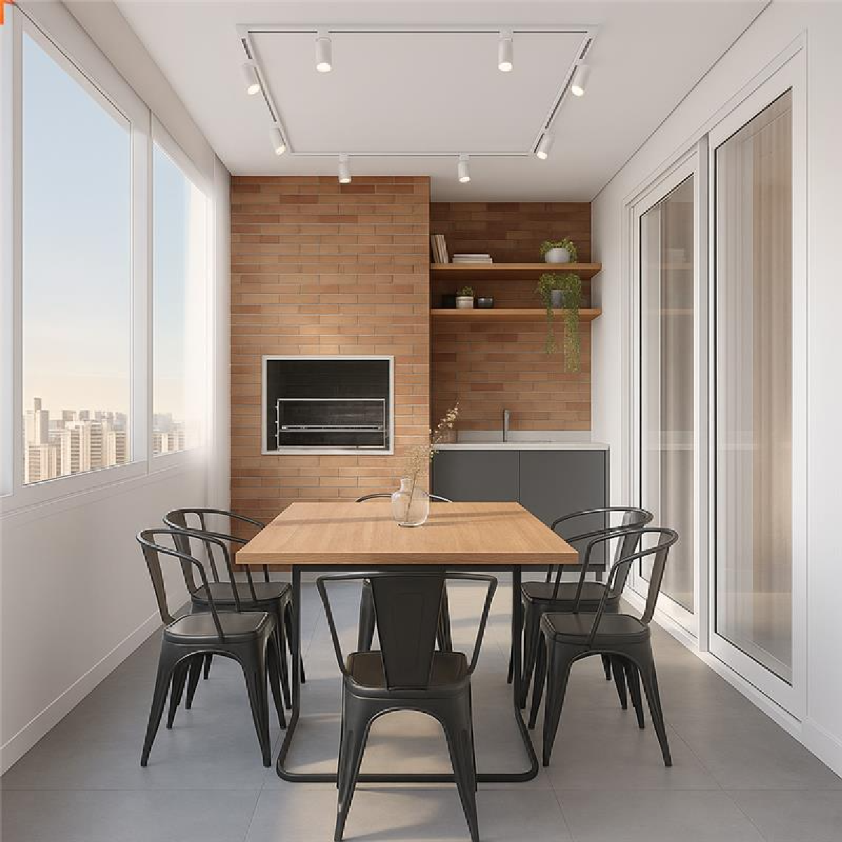 kit Trilho Eletrificado Click 1m + 3 Spots 5w 6500k Alut