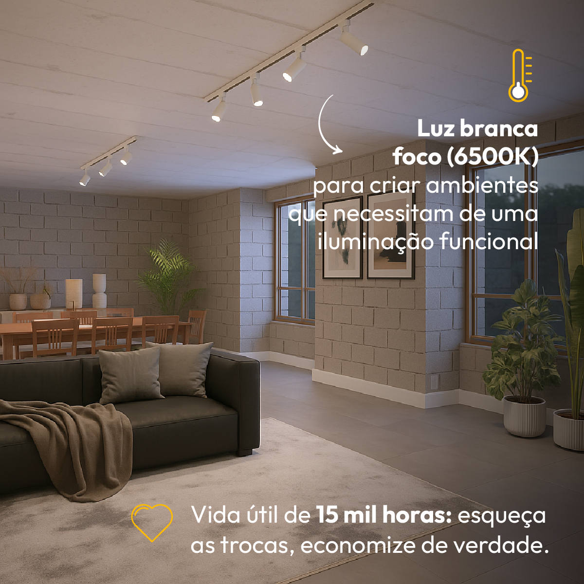 kit Trilho Eletrificado Click 1m + 3 Spots 5w 6500k Alut