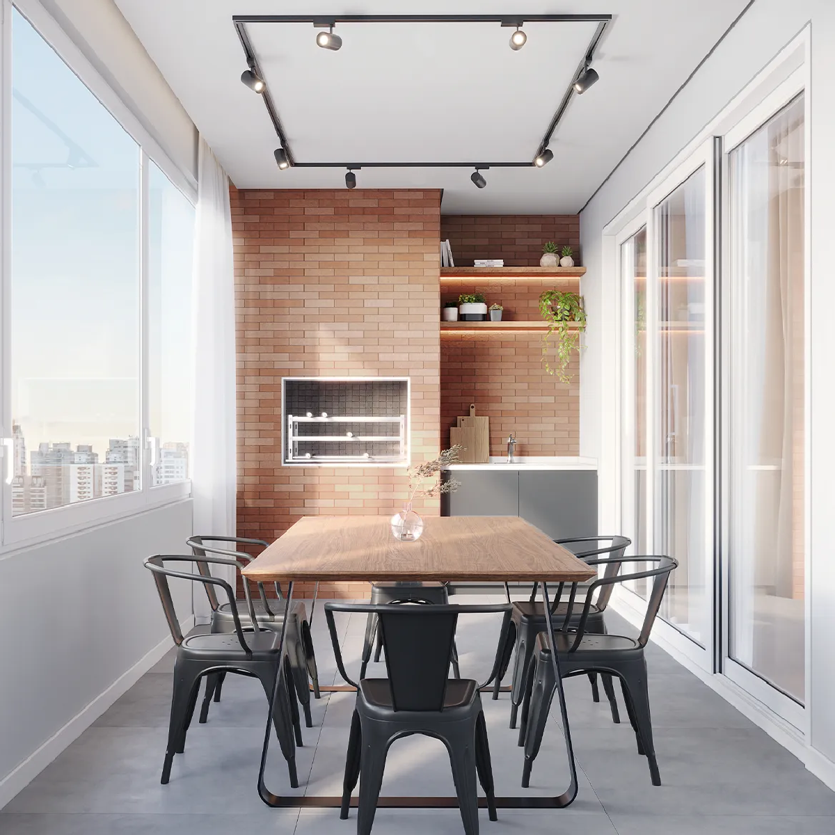 Kit Trilho Eletrificado Click 1m com 3 Spots 5w 3000k Alut