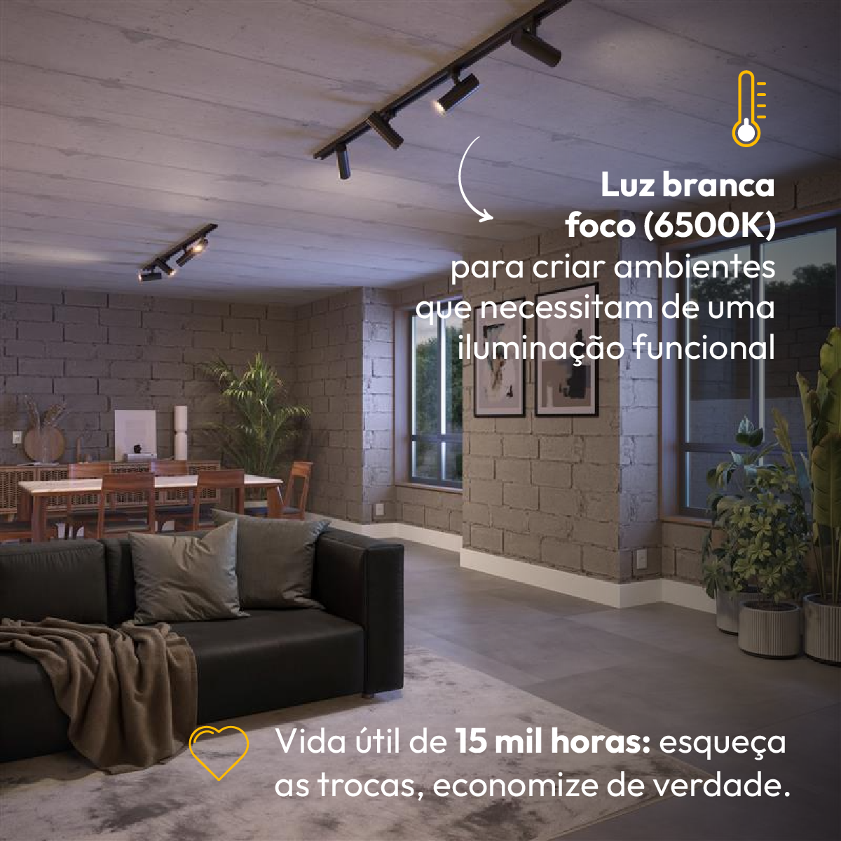 kit Trilho Eletrificado Click 1m + 3 Spots 5w 6500k Alut