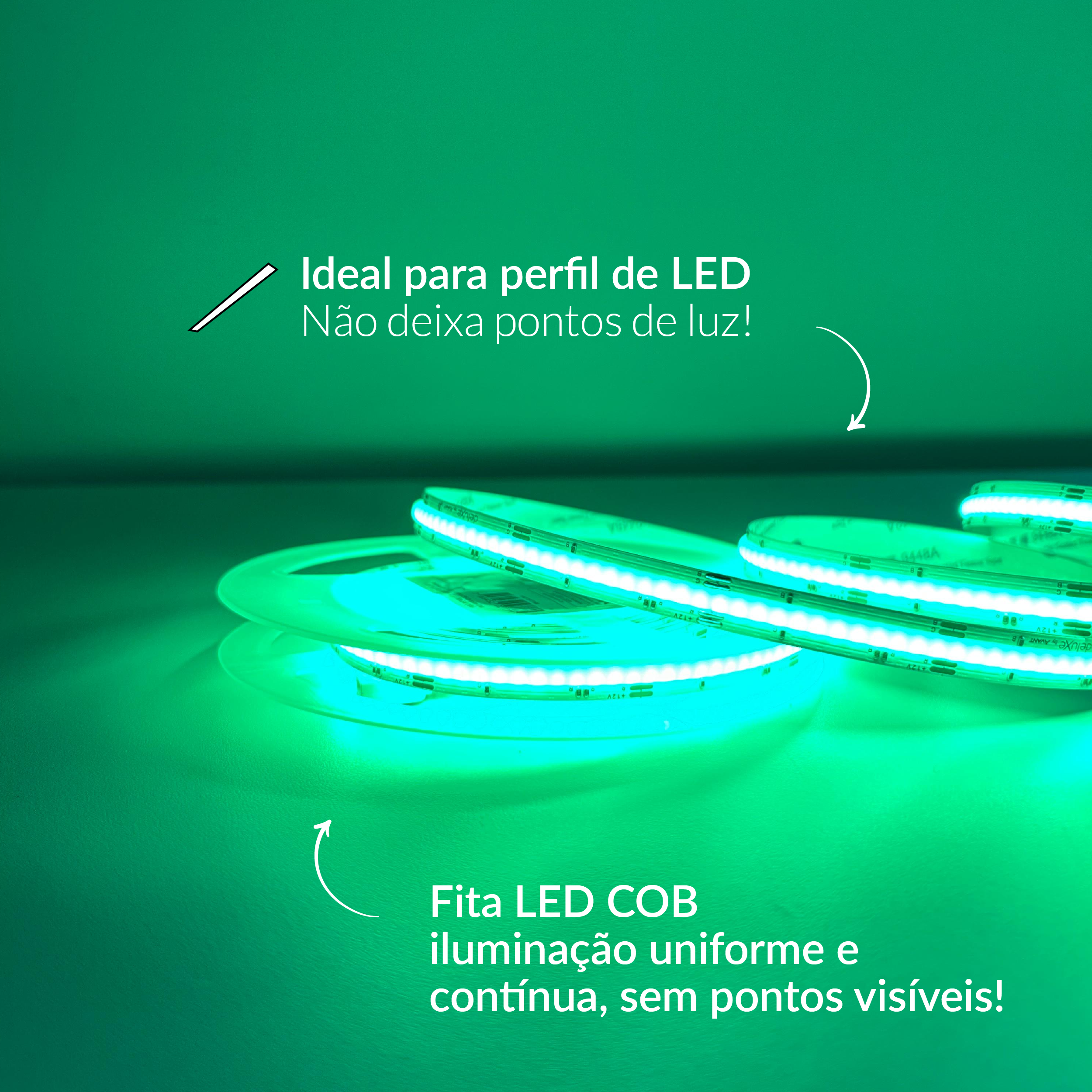 Fita Led 5m Cob 15w RGB Colorido 12v Alut