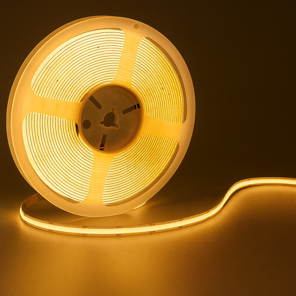 Fita Led 5m Cob 8w 2700k Branco Quente 12v Alut