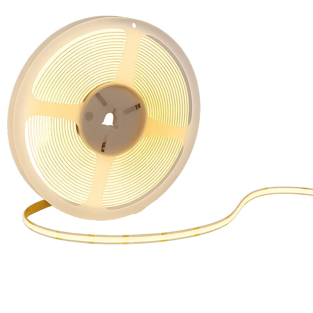 Fita Led 5m Cob 8w 3000k Branco Quente 12v Alut