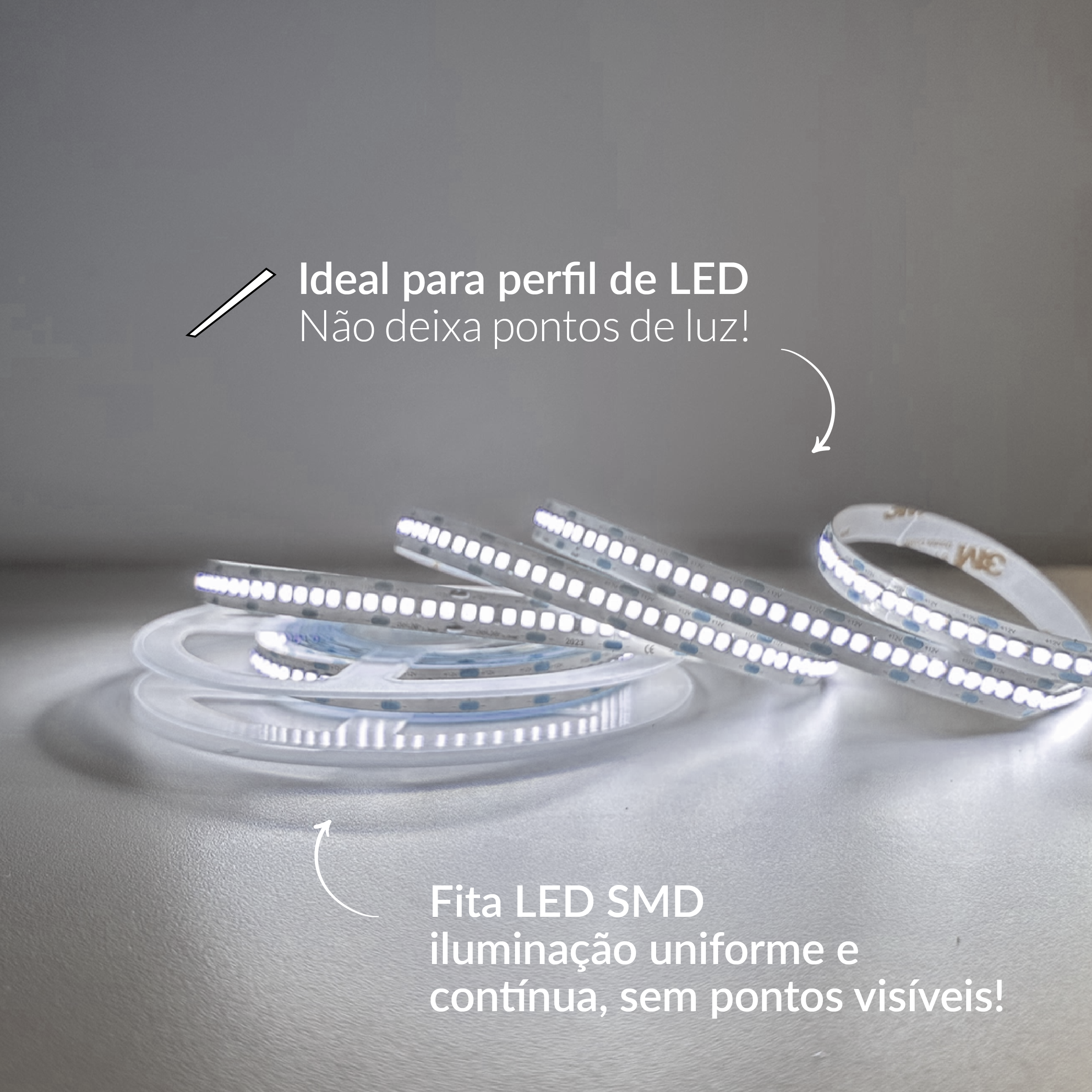 Fita Led Celeste 5m 10w 6500k Branco Frio 12v Alut