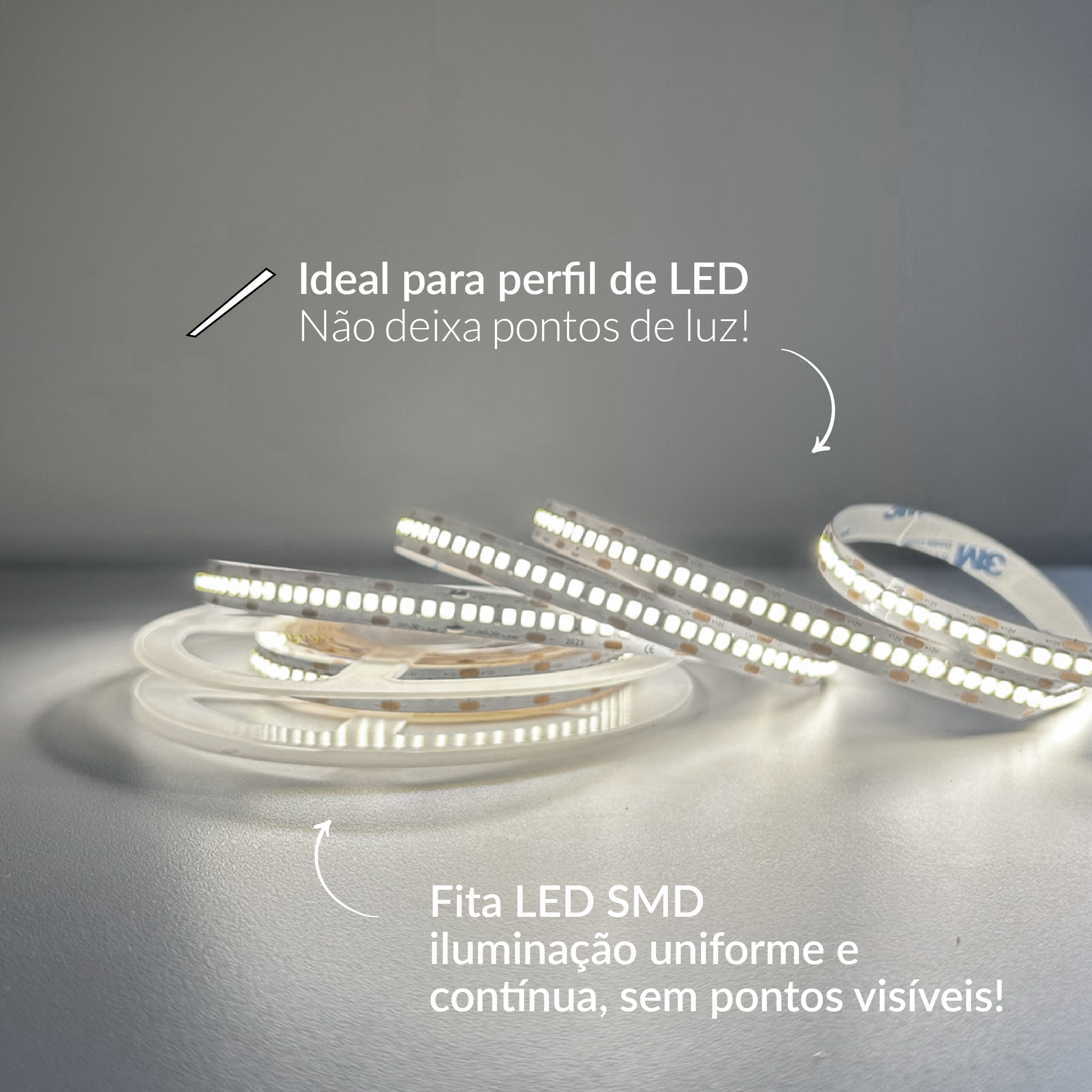 Fita Led Celeste 5m 10w 4000k Branco Neutro 12v Alut