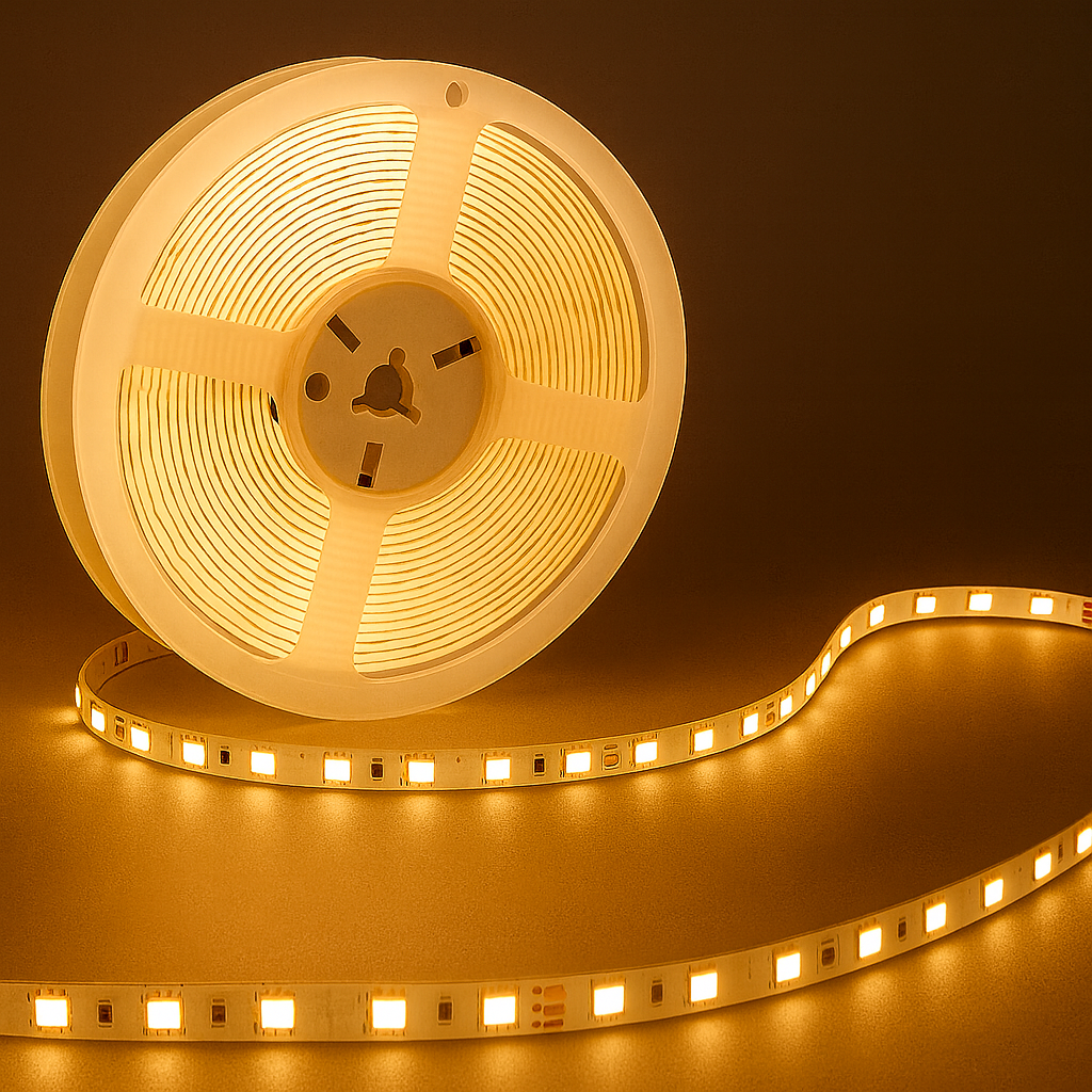 Fita Led 5m Celeste 20w 2700k Branco Quente 12v Alut