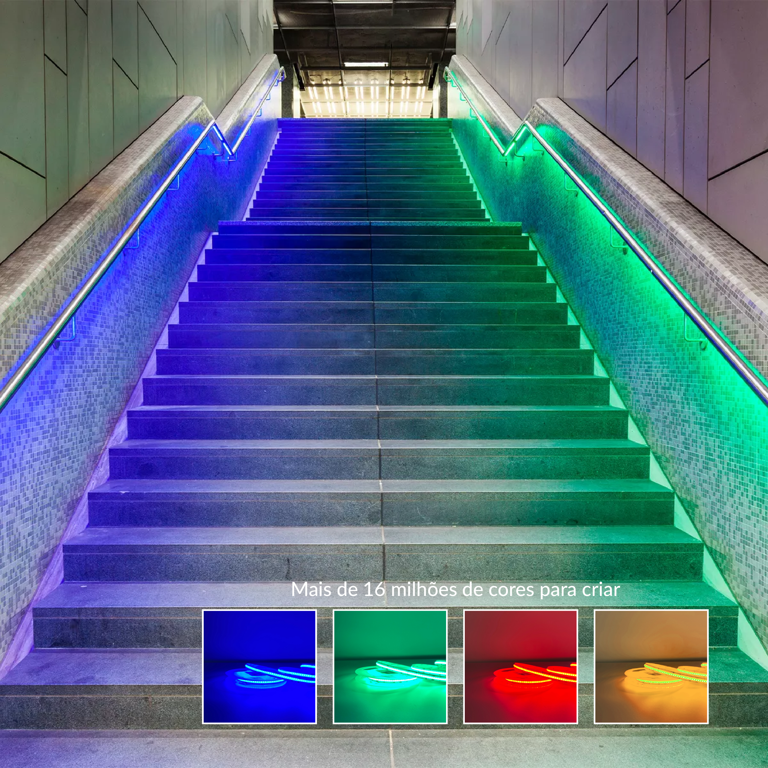 Fita Led Celeste 5m 20w RGB Colorido 12v Alut