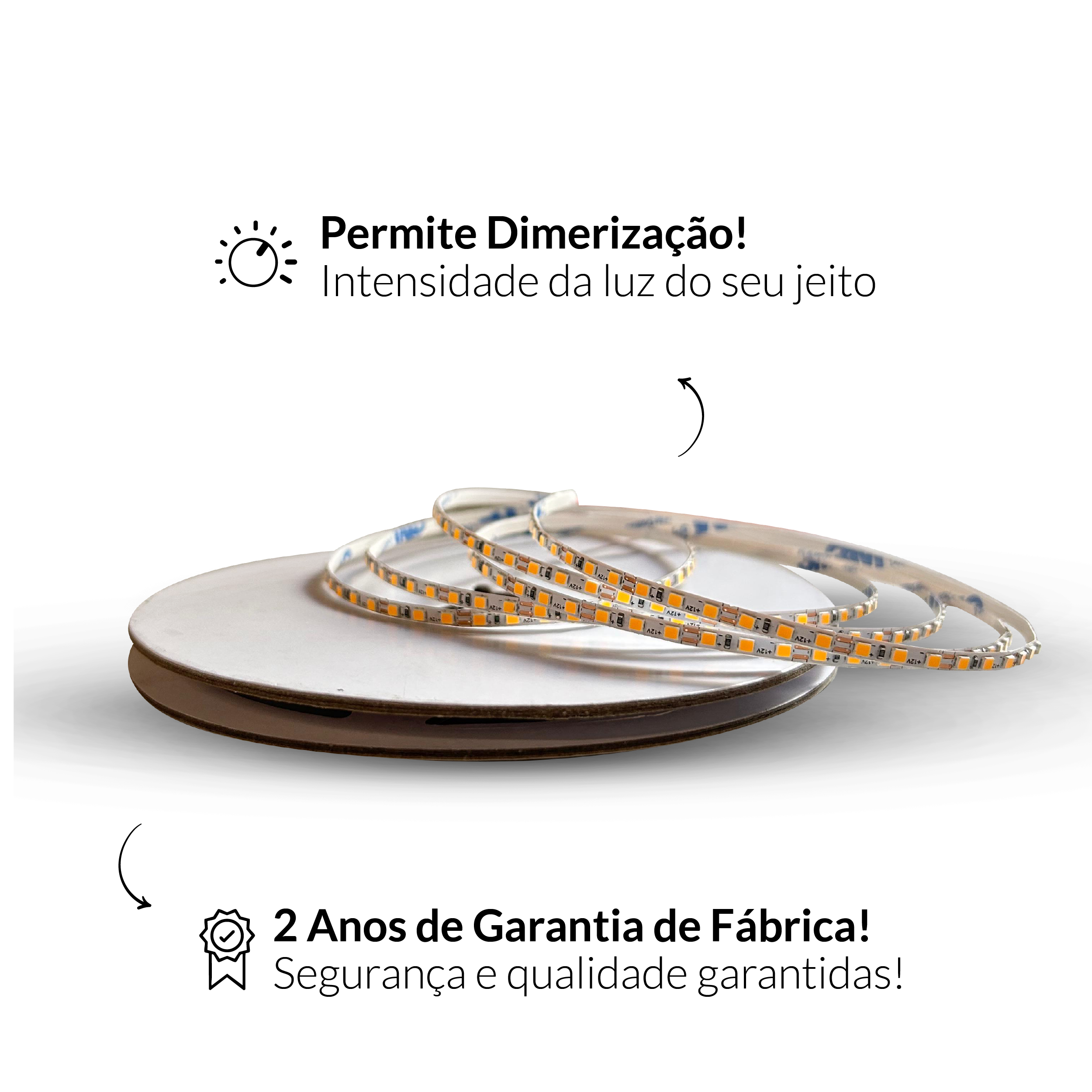 Fita Led Celeste 5m Slim 8w 6500k Branco Frio 12v Alut