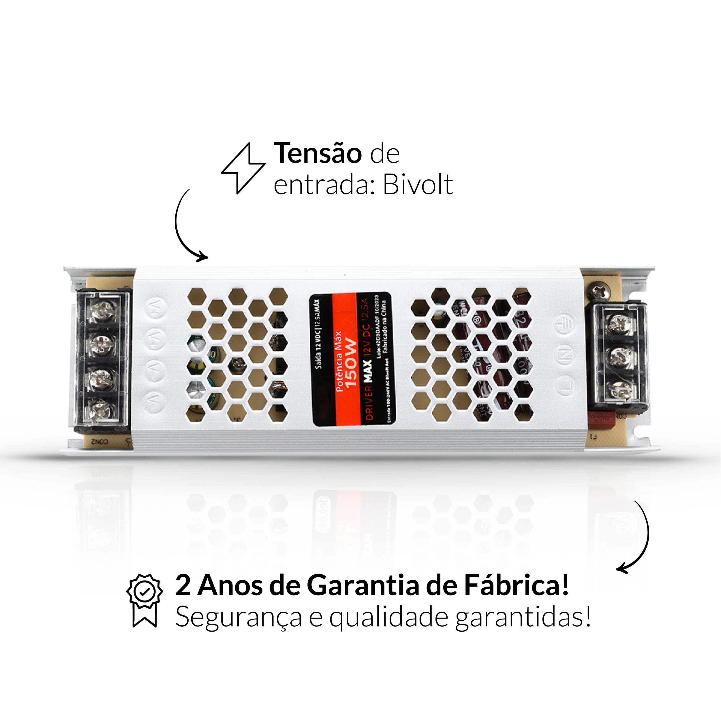 Fonte driver Max 150w 12.5a Bivolt Alut