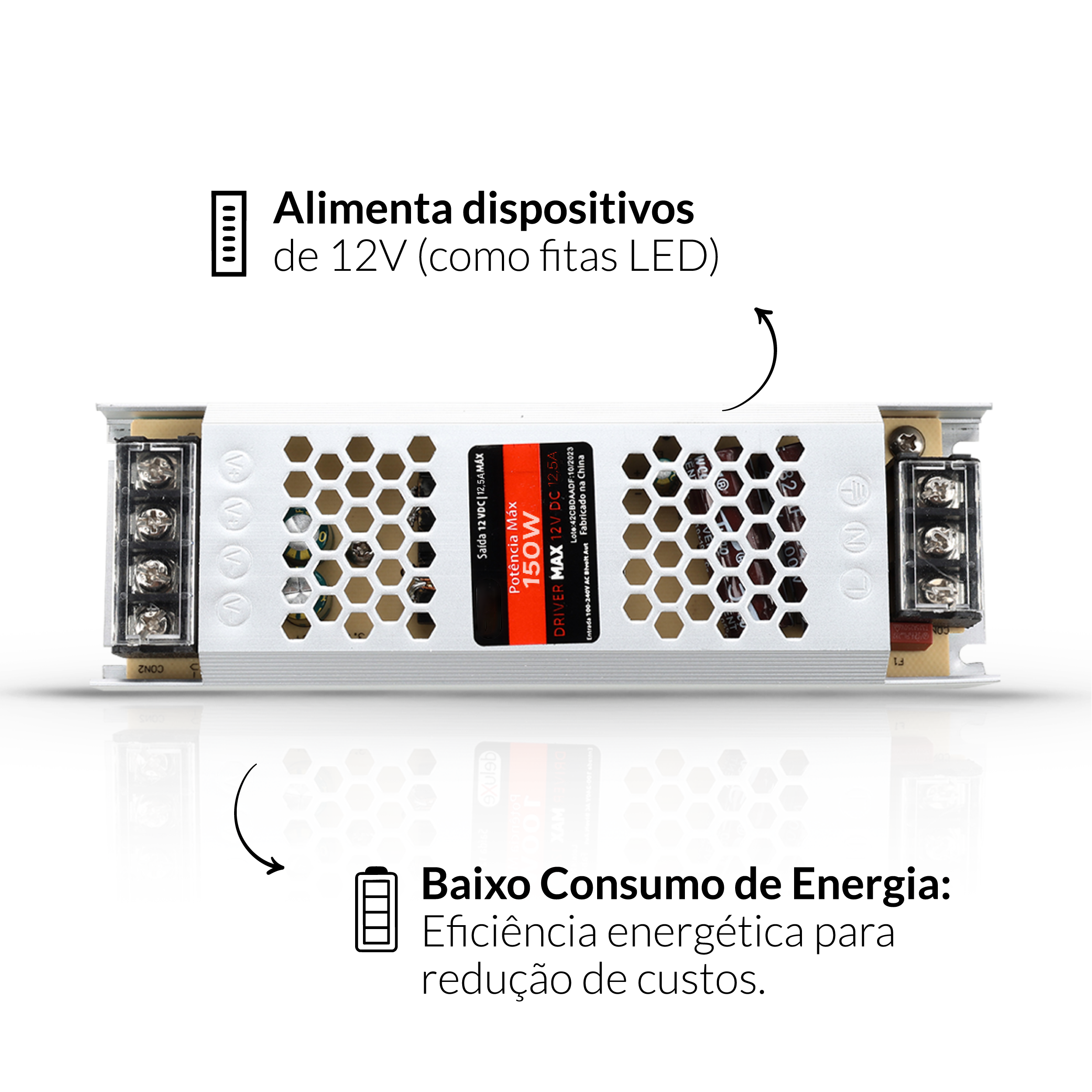 Fonte driver Max 150w 12.5a Bivolt Alut