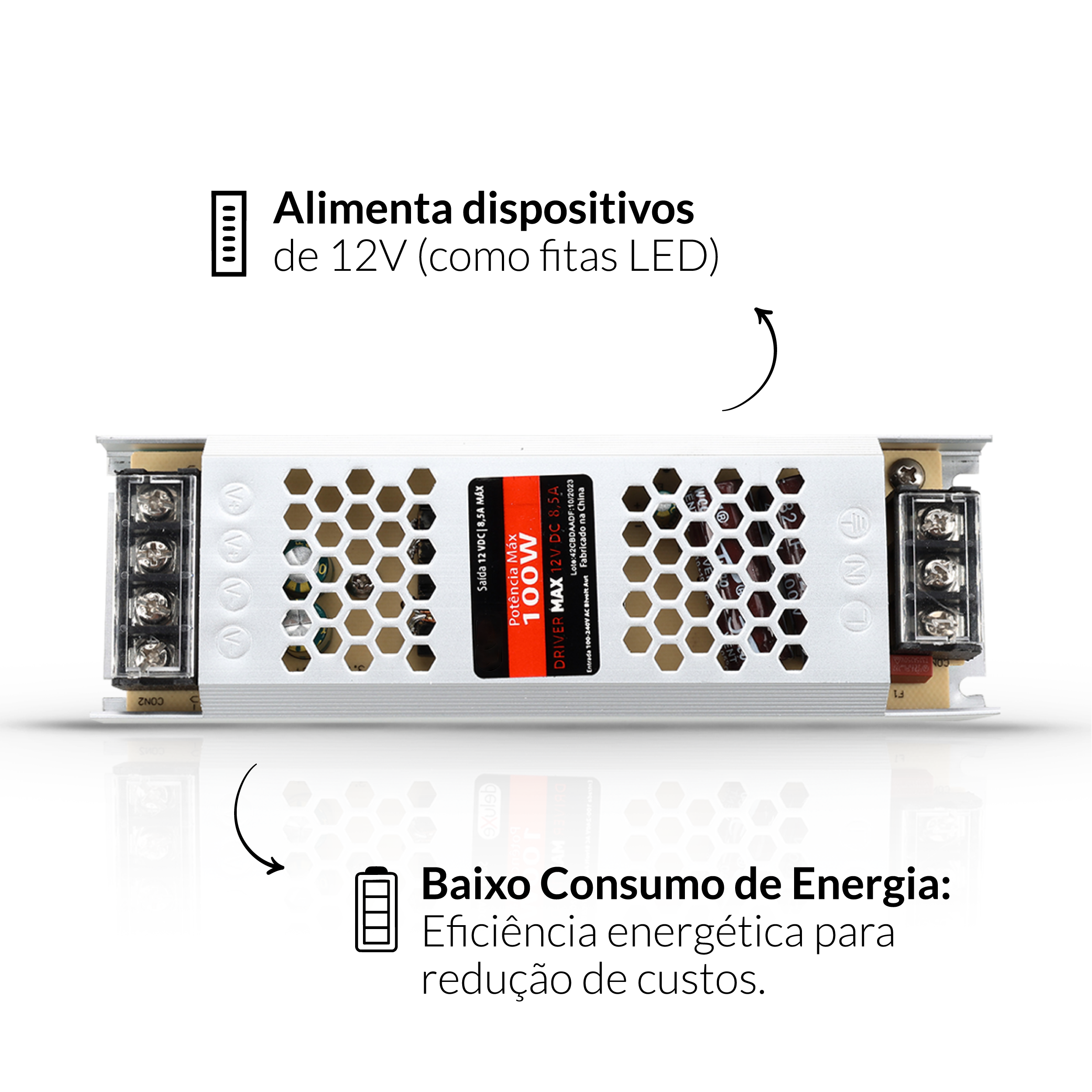 Fonte driver Max 100w 8.5a Bivolt Alut