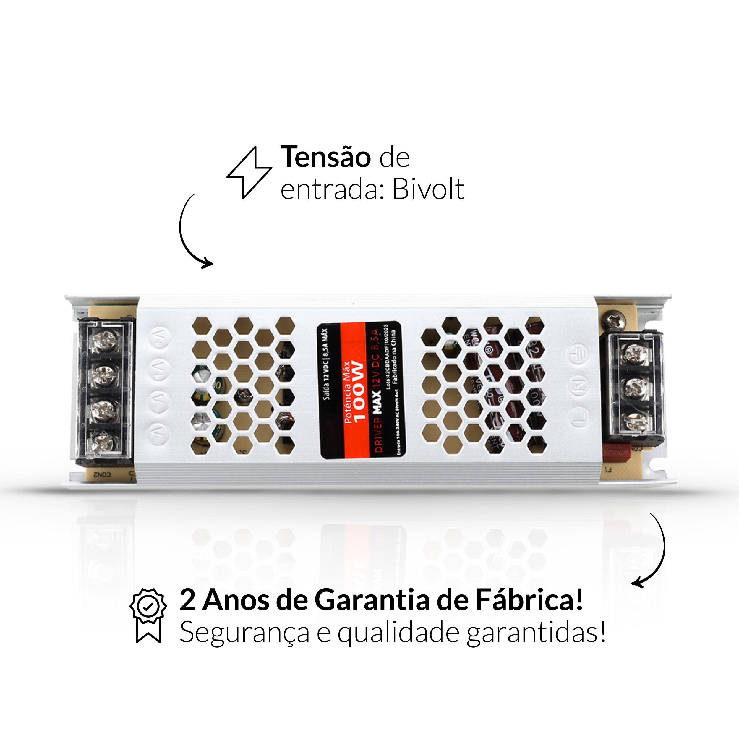 Fonte driver Max 100w 8.5a Bivolt Alut
