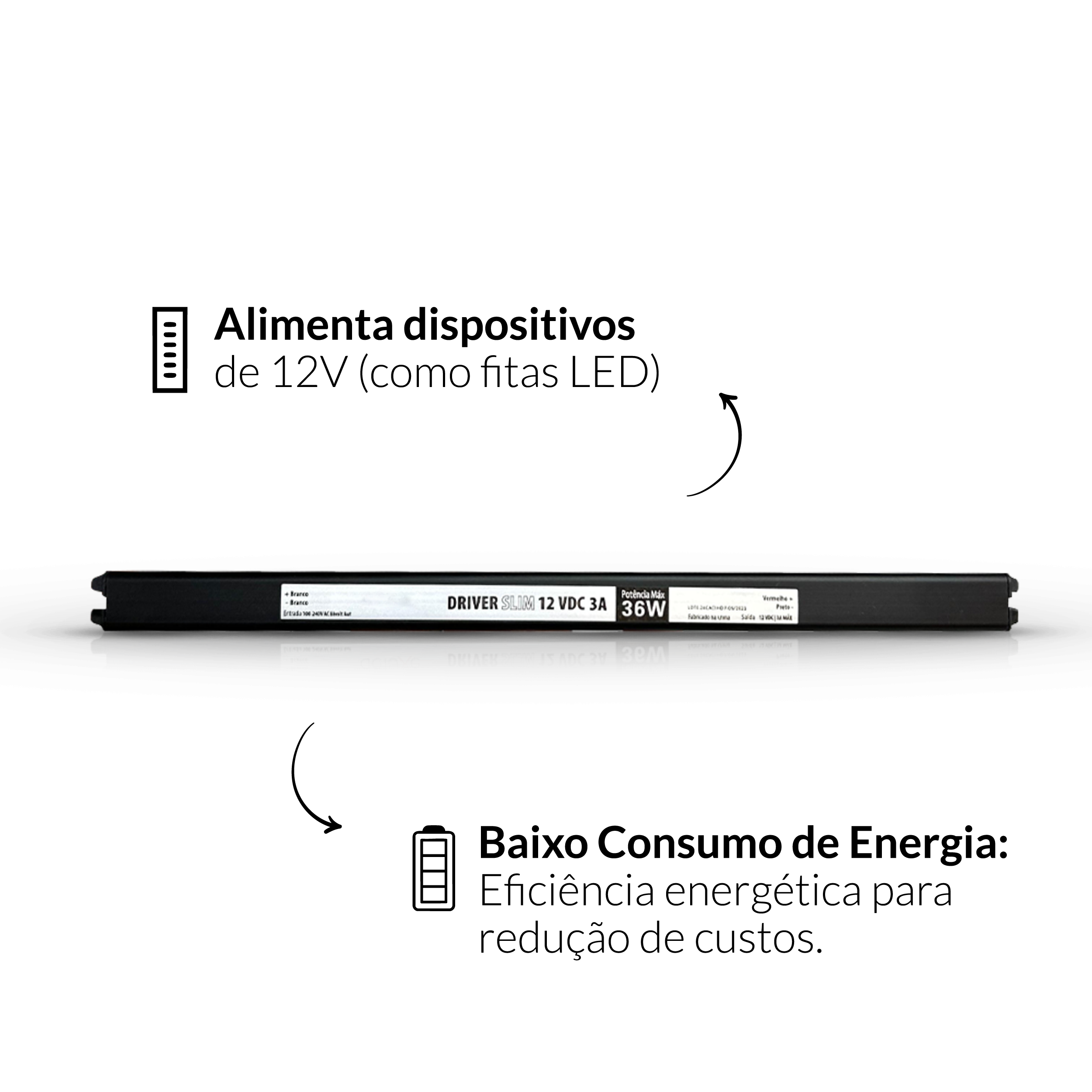 Fonte driver Slim 36w 3a Bivolt Alut