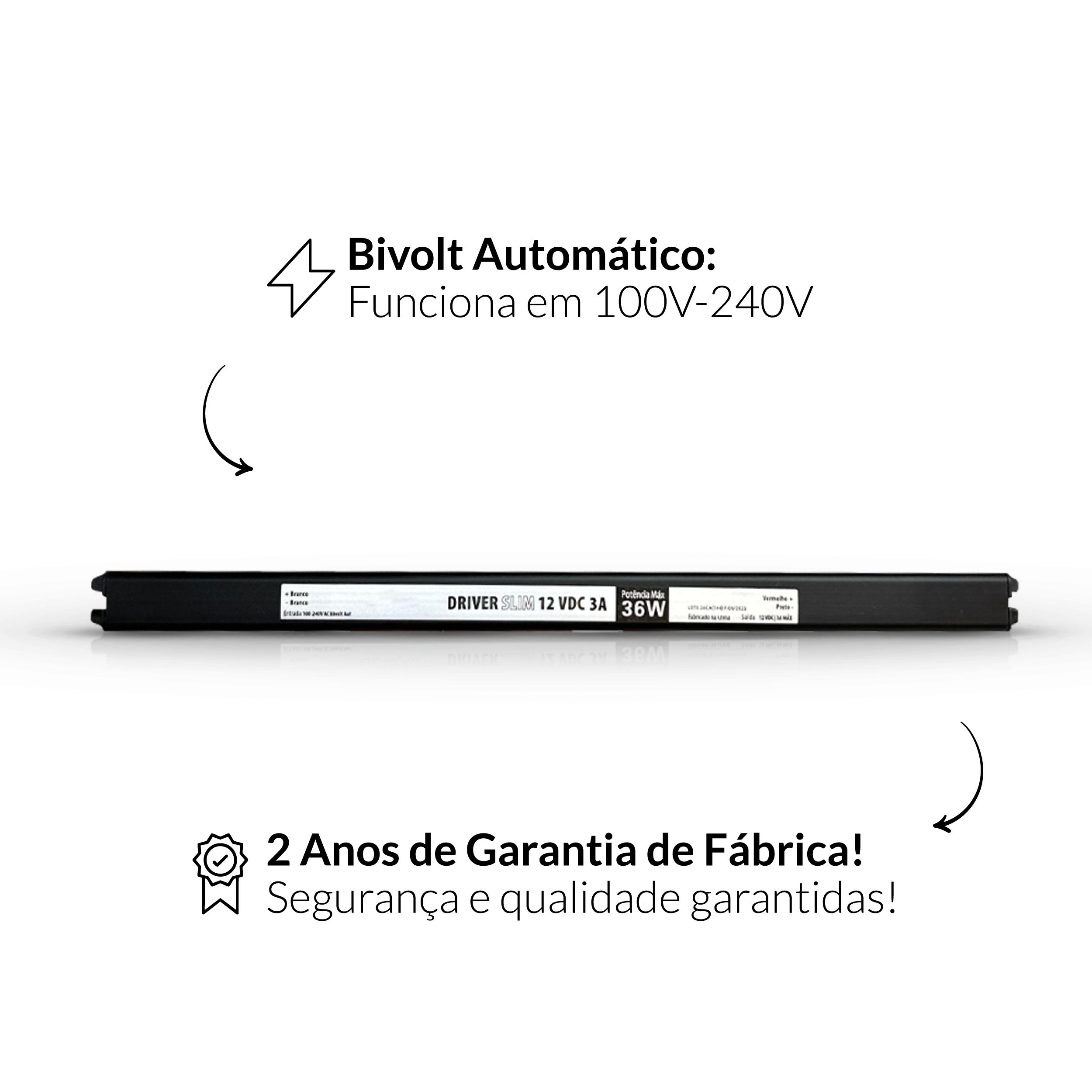 Fonte driver Slim 36w 3a Bivolt Alut