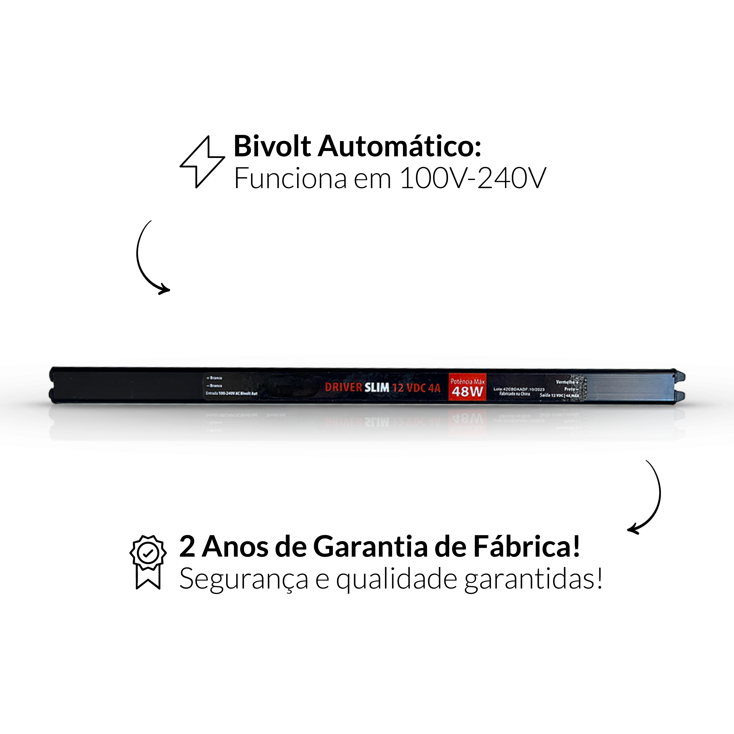 Fonte driver Slim 48w 4a Bivolt Alut