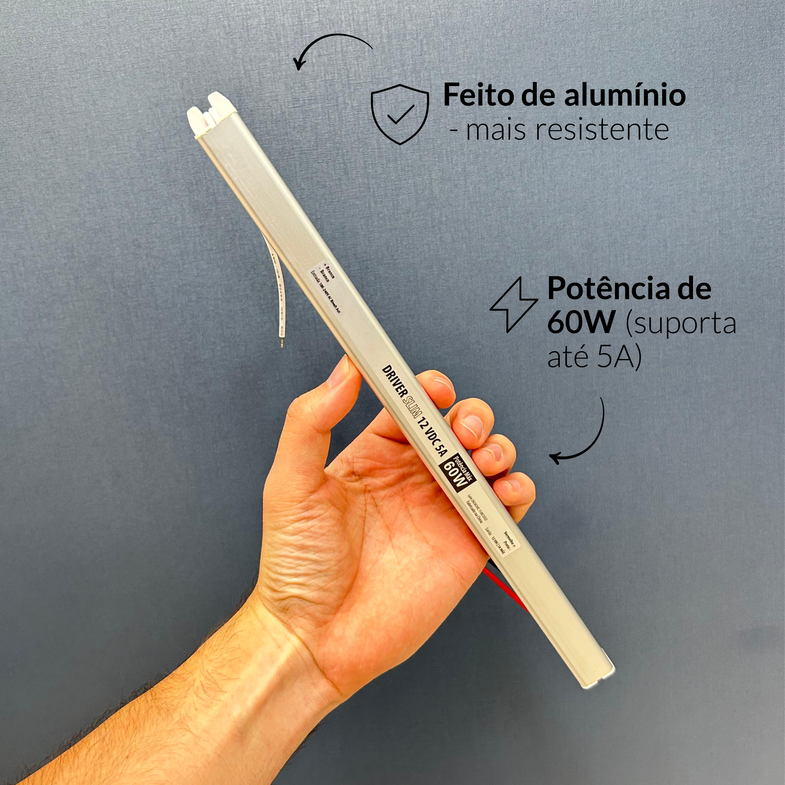 Fonte driver Slim 60w 5a Bivolt Alut