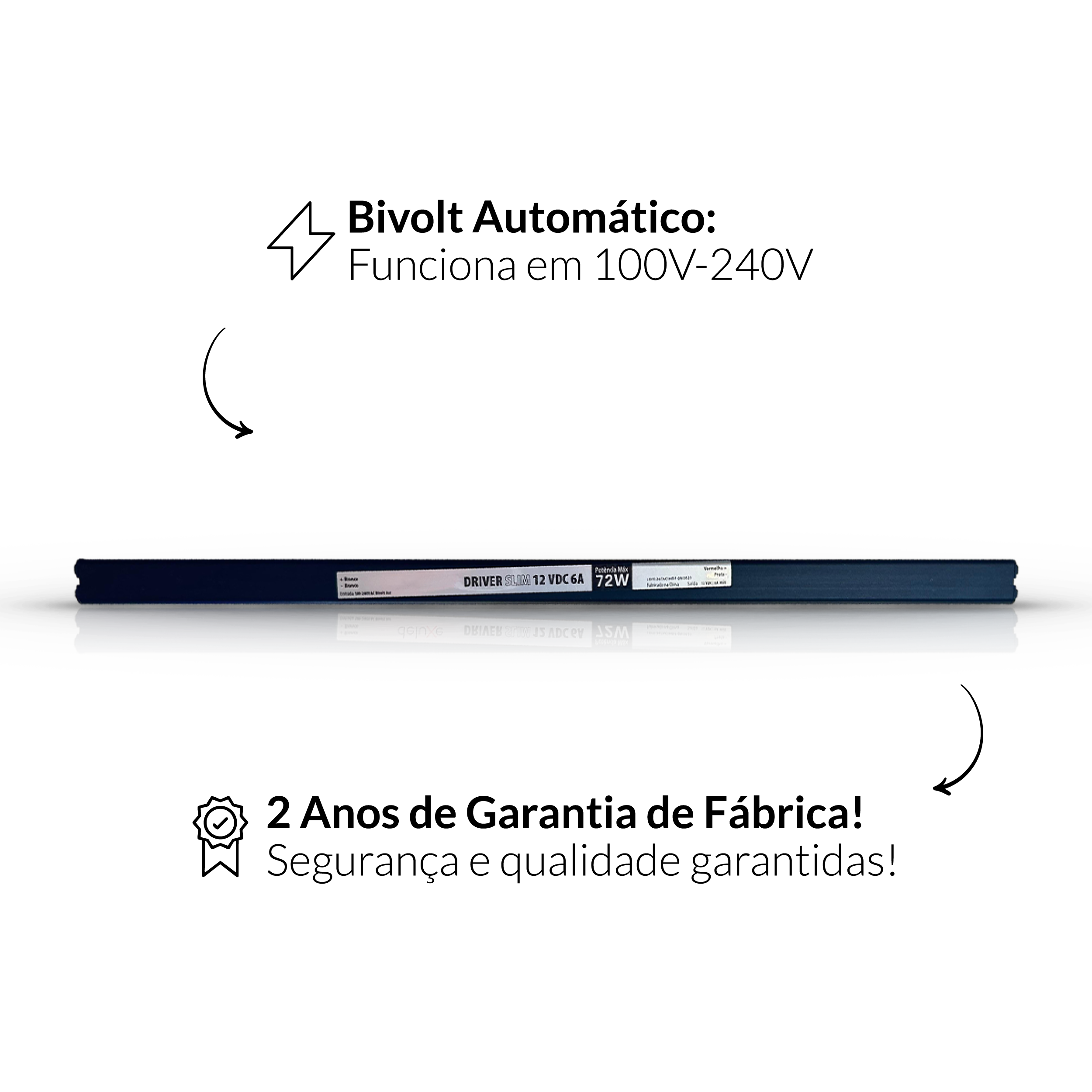 Fonte driver Slim 72w 6a Bivolt Alut