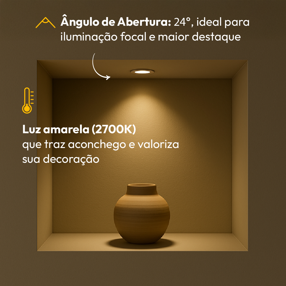 Lâmpada Led Ar111 12w 2700k Branco Quente GU10 Bivolt Branco Alut