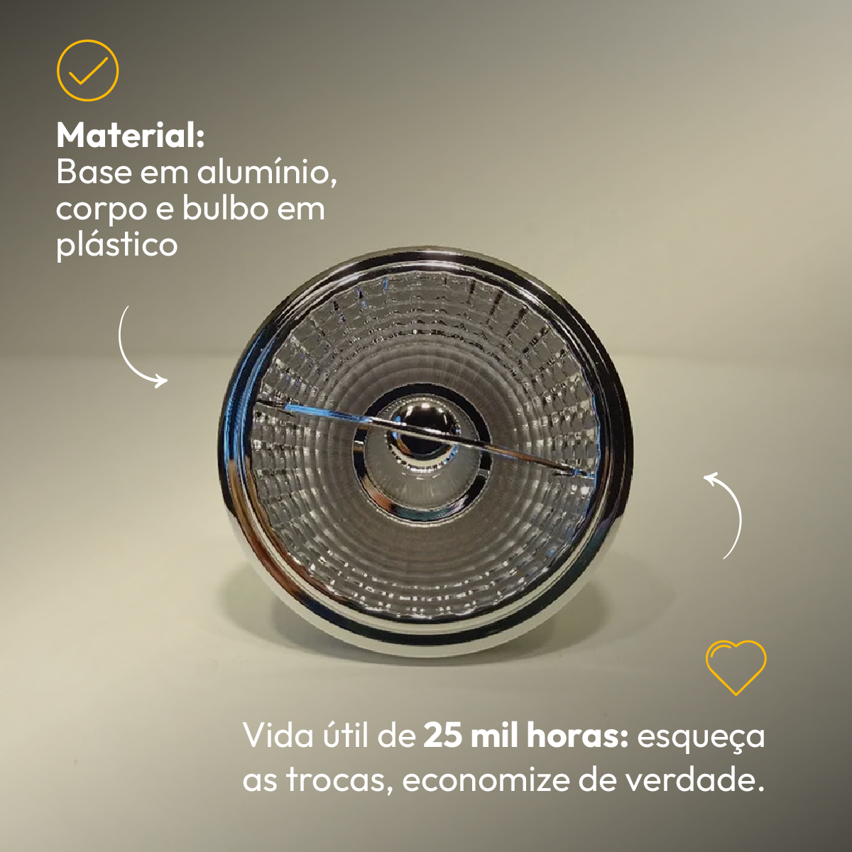 Lâmpada Led Ar111 12w 2700k Branco Quente GU10 Bivolt Branco Alut