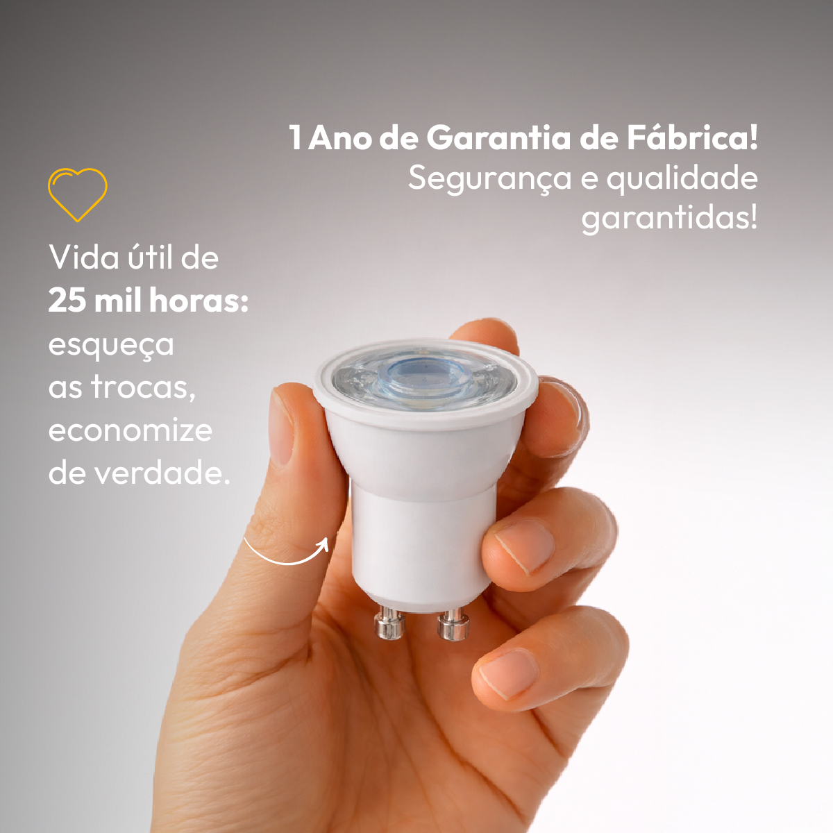 Lâmpada Led Dicroica MR11 4w 4000K Branco Neutro GU10 Bivolt Branco Alut