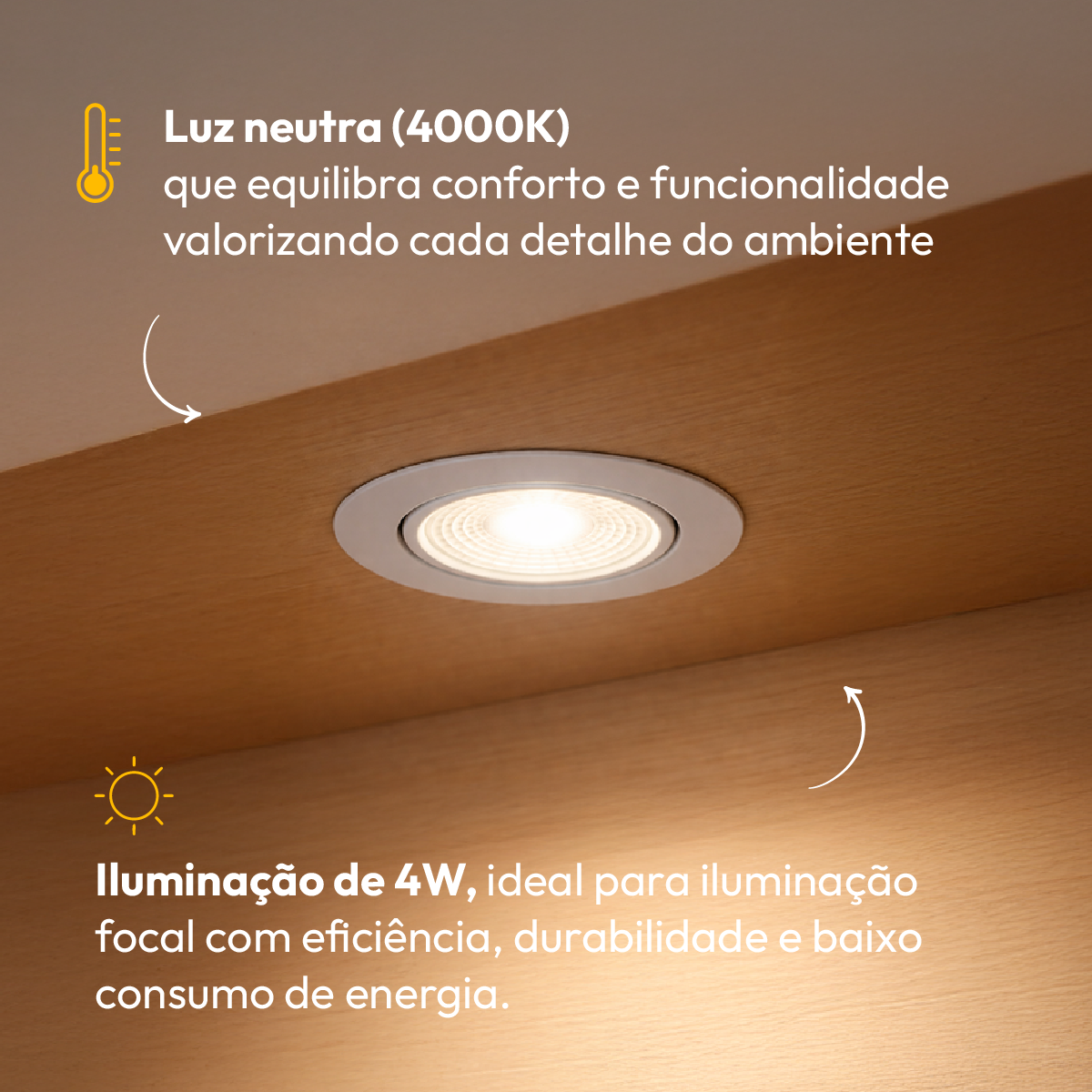 Lâmpada Led Dicroica MR11 4w 4000K Branco Neutro GU10 Bivolt Branco Alut