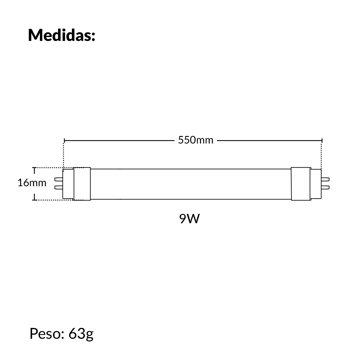 Lâmpada Led Tubular T5 9w 6500k Branco Frio Alut