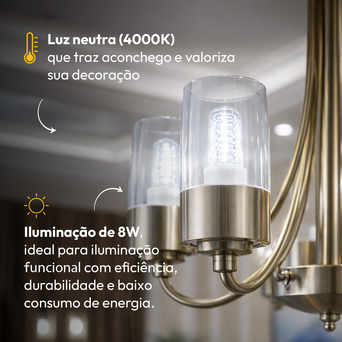 Kit 10 Lâmpada Led Luxpin Points 8w 4000k Branco Neutro G9 220v Branco Alut