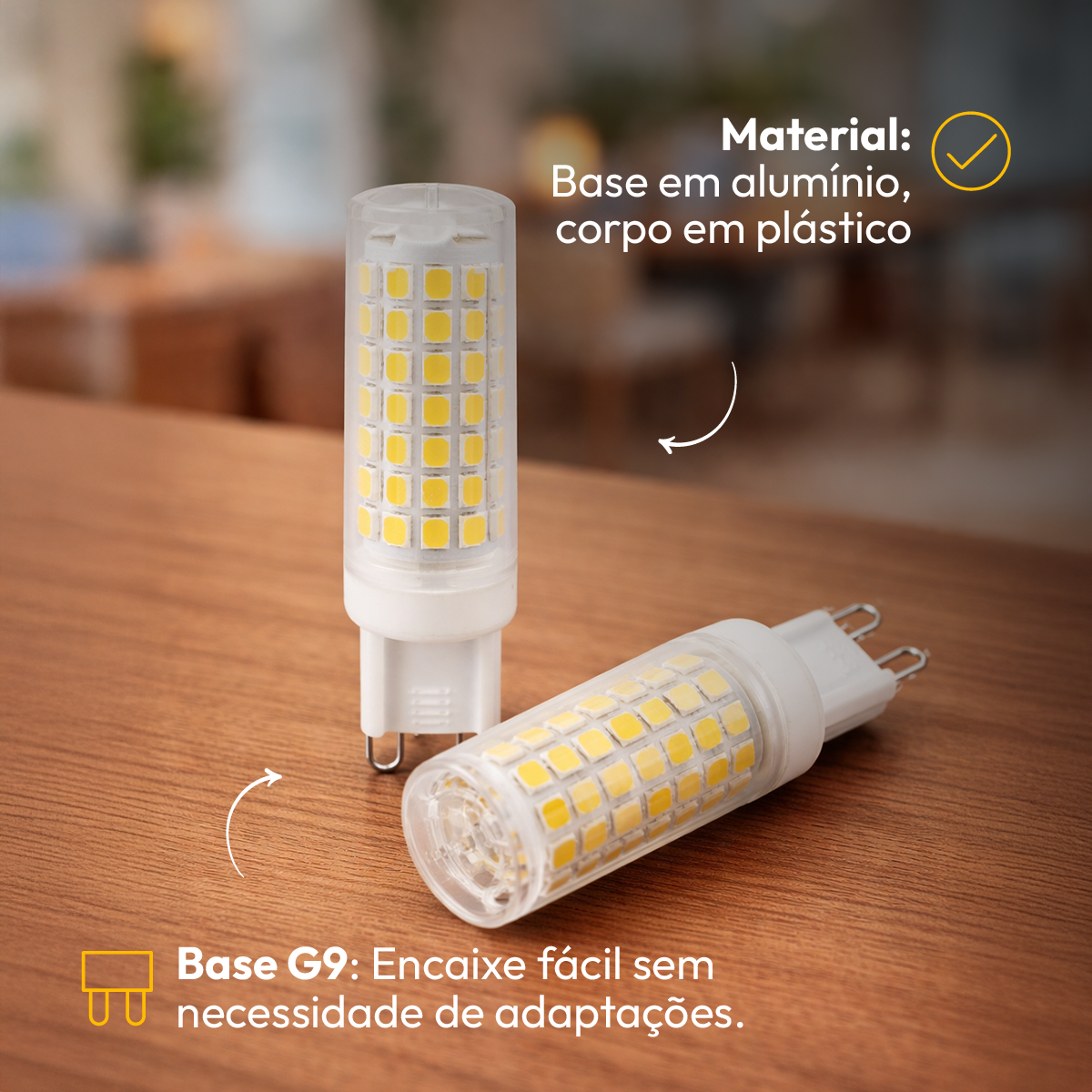 Kit 10 Lâmpada Led Luxpin Points 8w 4000k Branco Neutro G9 220v Branco Alut
