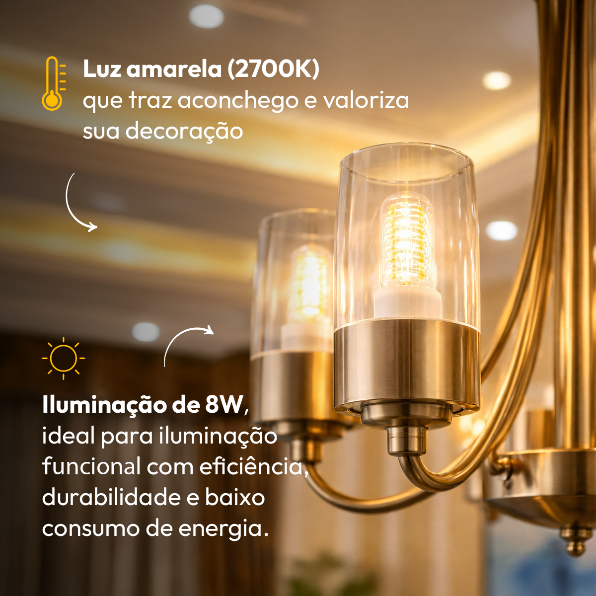Kit 10 Lâmpada Led Luxpin Points 8w 2700k Branco Quente G9 220v Branco Alut