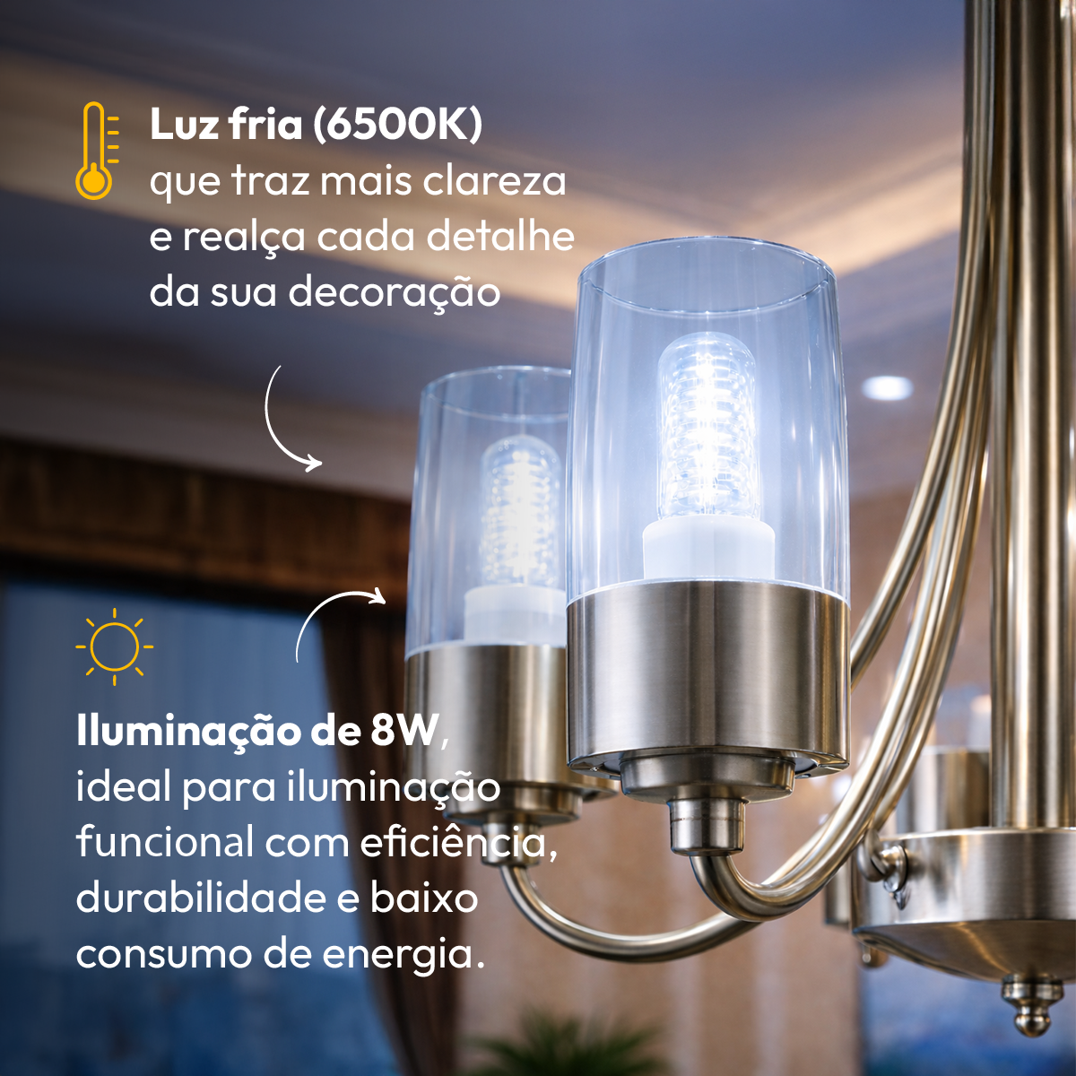 Kit 10 Lâmpada Led Luxpin Points 8w 6500k Branco Frio G9 127v Branco Alut